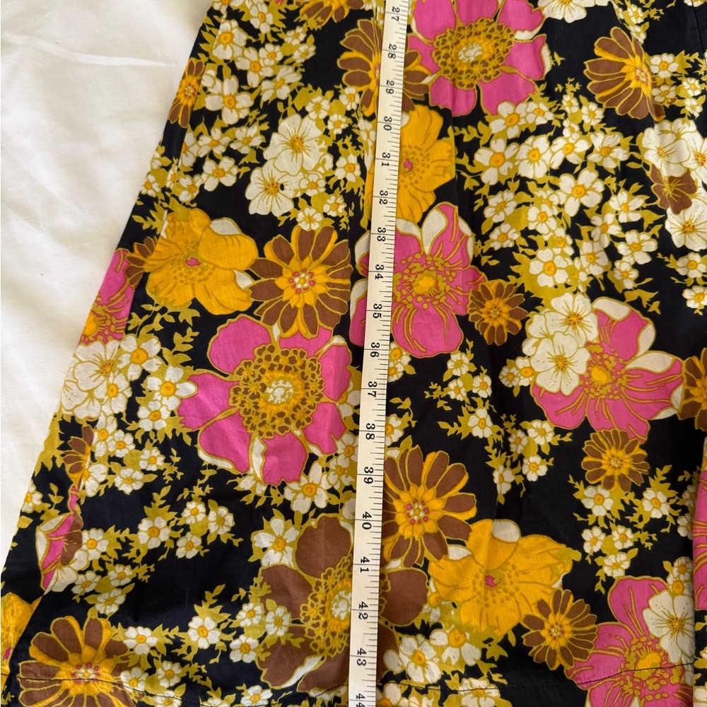 Free People Cotton Floral V-Neck Dress with Puff Sleeves - Picture 7 of 8